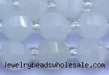 CME341 15 inches 8mm pumpkin blue chalcedony beads