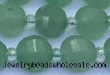 CME350 15 inches 8mm pumpkin green aventurine beads