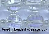 CME355 15 inches 10mm pumpkin white crystal beads
