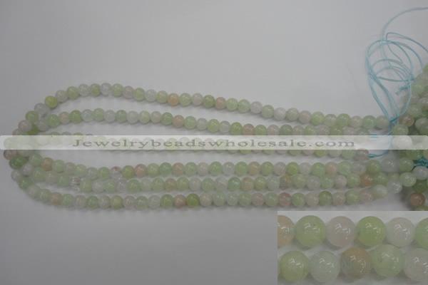 CMG101 15.5 inches 6mm round natural morganite beads wholesale
