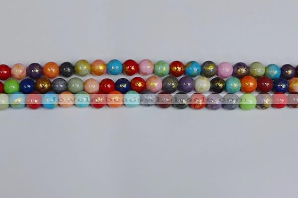 CMJ1010 15.5 inches 4mm round mixed Mashan jade beads wholesale