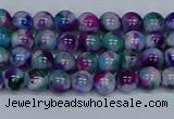CMJ407 15.5 inches 4mm round rainbow jade beads wholesale