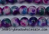 CMJ409 15.5 inches 8mm round rainbow jade beads wholesale