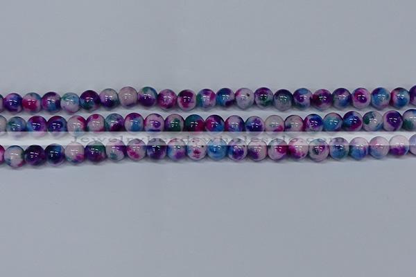 CMJ409 15.5 inches 8mm round rainbow jade beads wholesale