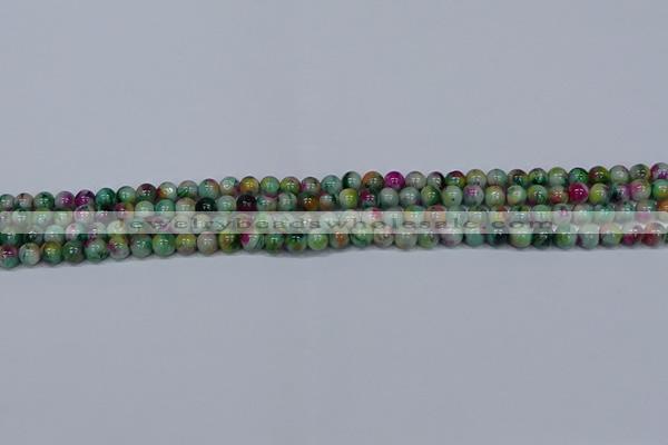 CMJ414 15.5 inches 4mm round rainbow jade beads wholesale