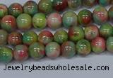CMJ422 15.5 inches 6mm round rainbow jade beads wholesale