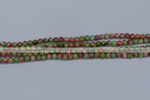 CMJ422 15.5 inches 6mm round rainbow jade beads wholesale