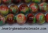 CMJ424 15.5 inches 10mm round rainbow jade beads wholesale