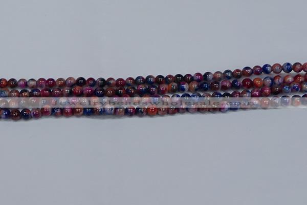 CMJ428 15.5 inches 4mm round rainbow jade beads wholesale