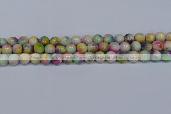 CMJ439 15.5 inches 12mm round rainbow jade beads wholesale