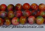 CMJ472 15.5 inches 8mm round rainbow jade beads wholesale