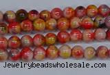 CMJ484 15.5 inches 4mm round rainbow jade beads wholesale