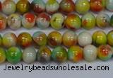 CMJ499 15.5 inches 6mm round rainbow jade beads wholesale