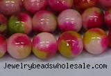 CMJ516 15.5 inches 12mm round rainbow jade beads wholesale