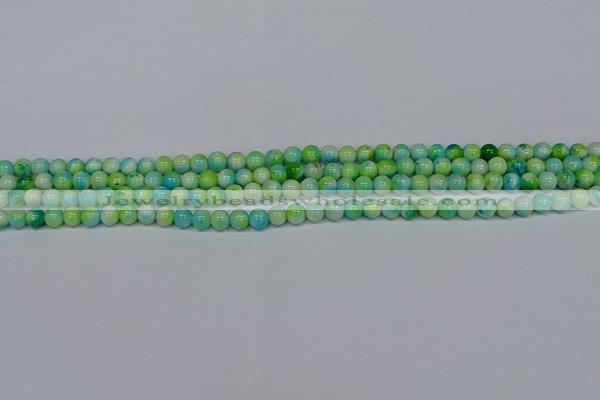 CMJ519 15.5 inches 4mm round rainbow jade beads wholesale