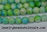 CMJ520 15.5 inches 6mm round rainbow jade beads wholesale