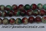 CMJ568 15.5 inches 4mm round rainbow jade beads wholesale