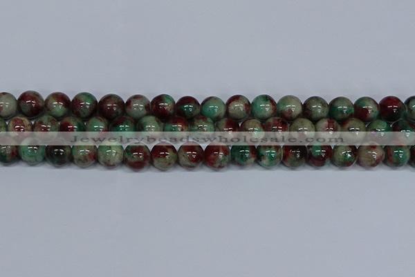 CMJ572 15.5 inches 12mm round rainbow jade beads wholesale