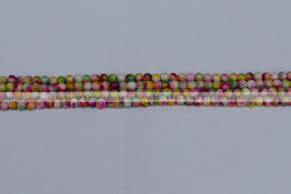 CMJ589 15.5 inches 4mm round rainbow jade beads wholesale
