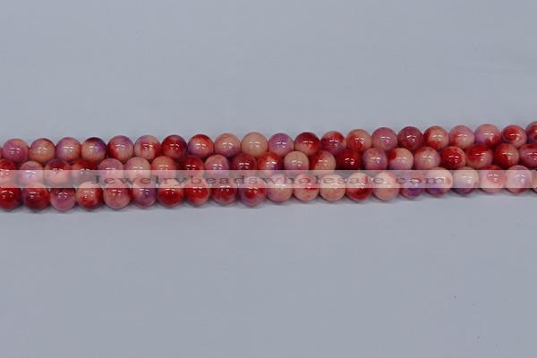 CMJ619 15.5 inches 8mm round rainbow jade beads wholesale