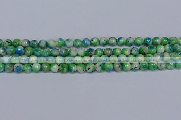 CMJ627 15.5 inches 10mm round rainbow jade beads wholesale