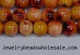 CMJ647 15.5 inches 8mm round rainbow jade beads wholesale