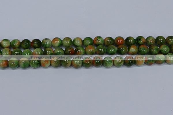 CMJ677 15.5 inches 12mm round rainbow jade beads wholesale