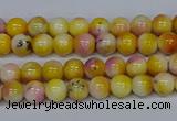 CMJ694 15.5 inches 4mm round rainbow jade beads wholesale