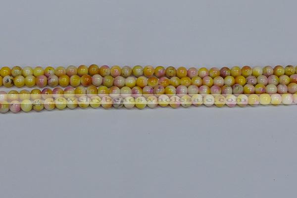 CMJ695 15.5 inches 6mm round rainbow jade beads wholesale