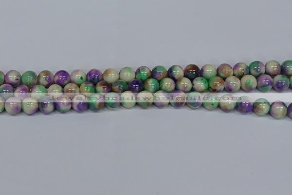 CMJ718 15.5 inches 10mm round rainbow jade beads wholesale