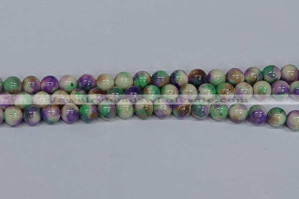 CMJ719 15.5 inches 12mm round rainbow jade beads wholesale