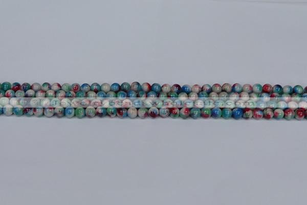 CMJ729 15.5 inches 4mm round rainbow jade beads wholesale