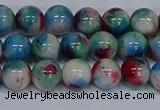 CMJ731 15.5 inches 8mm round rainbow jade beads wholesale