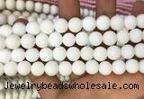 CMJ803 15.5 inches 10mm round matte Mashan jade beads wholesale