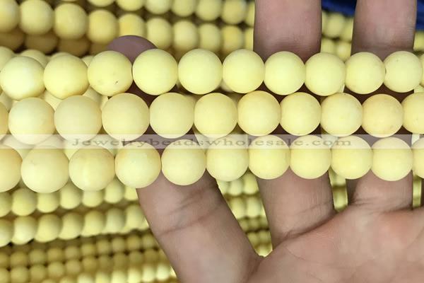 CMJ808 15.5 inches 10mm round matte Mashan jade beads wholesale