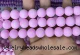 CMJ814 15.5 inches 12mm round matte Mashan jade beads wholesale