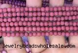 CMJ830 15.5 inches 4mm round matte Mashan jade beads wholesale