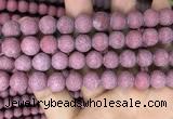 CMJ834 15.5 inches 12mm round matte Mashan jade beads wholesale