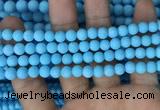 CMJ836 15.5 inches 6mm round matte Mashan jade beads wholesale