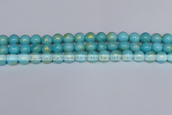 CMJ967 15.5 inches 8mm round Mashan jade beads wholesale