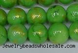 CMJ977 15.5 inches 8mm round Mashan jade beads wholesale