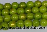 CMJ985 15.5 inches 4mm round Mashan jade beads wholesale