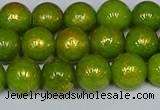 CMJ986 15.5 inches 6mm round Mashan jade beads wholesale