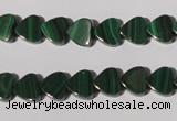 CMN261 15.5 inches 8*8mm heart natural malachite beads wholesale