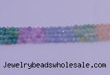 CMQ391 15.5 inches 6mm faceted nuggets mixed quartz beads