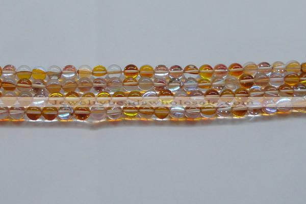 CMS1532 15.5 inches 8mm round synthetic moonstone beads wholesale