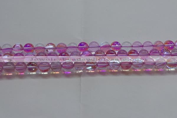 CMS1592 15.5 inches 8mm round synthetic moonstone beads wholesale
