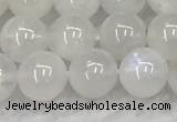 CMS1902 15.5 inches 8mm round white moonstone gemstone beads