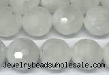 CMS2124 15 inches 8mm faceted rondelle white moonstone beads