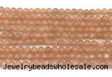 CMS2251 15 inches 6mm round orange moonstone beads wholesale